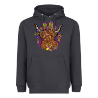 Smoke mardi gras cow Heavyweight Hoodie - OliviaCreatesArt