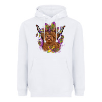 White mardi gras cow Heavyweight Hoodie - OliviaCreatesArt