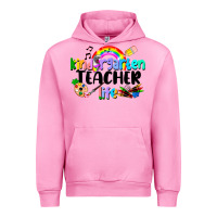Fuchsia Pink Kindergarten Teacher Life Urban Hoodie - LillyAllenDesigns