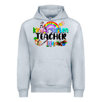 Heather Grey Kindergarten Teacher Life Urban Hoodie - LillyAllenDesigns