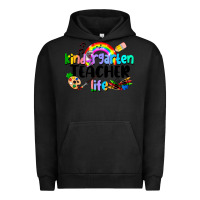 Pigment Black Kindergarten Teacher Life Urban Hoodie - LillyAllenDesigns
