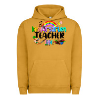 Pigment Peanut Butter Kindergarten Teacher Life Urban Hoodie - LillyAllenDesigns
