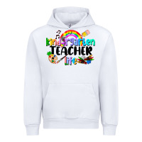 White Kindergarten Teacher Life Urban Hoodie - LillyAllenDesigns
