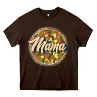 Chocolate Brown mama   camouflage Heavy Core Tee - JahusDesignShop