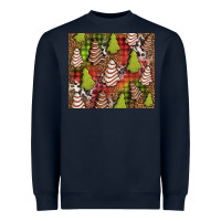 Navy Christmas cakes western Heavyweight Sweatshirt - Jasminsmagicworld