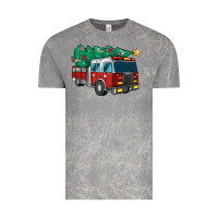 Cloud Rock christmas fire truck Vintage Tee - MaliasSmallBusiness