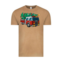 Vintage Camel christmas fire truck Vintage Tee - MaliasSmallBusiness