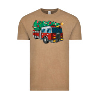 Christmas Fire Truck Vintage Tee | Teevron