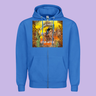 And She Lived Happily Ever After Zipper Hoodie Designed By Tumblerdesignbyshophia