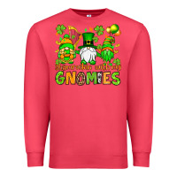 Cardinal St. Patrick's Day shamrockin' with my gnomies Premium Sweatshirt - OliviaCreatesArt