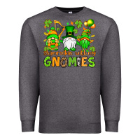Charcoal Heather St. Patrick's Day shamrockin' with my gnomies Premium Sweatshirt - OliviaCreatesArt