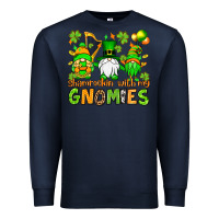 Navy St. Patrick's Day shamrockin' with my gnomies Premium Sweatshirt - OliviaCreatesArt
