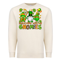 Sandshell St. Patrick's Day shamrockin' with my gnomies Premium Sweatshirt - OliviaCreatesArt