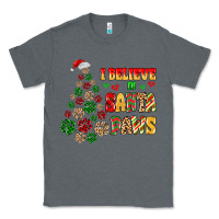 Charcoal Heather i believe in santa paws Classic Tee - MaliasSmallBusiness