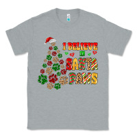 Heather Grey i believe in santa paws Classic Tee - MaliasSmallBusiness