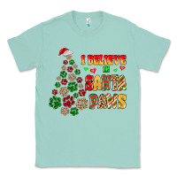Seafoam i believe in santa paws Classic Tee - MaliasSmallBusiness