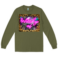 Army Green Witchy Af Crystal Ball Long Sleeve Tee - LillyAllenDesigns