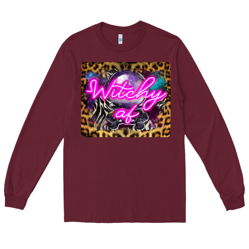Witchy Af Crystal Ball Long Sleeve Tee by LillyAllenDesigns | Teevron