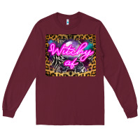 Burgundy Witchy Af Crystal Ball Long Sleeve Tee - LillyAllenDesigns