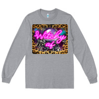 Heather Grey Witchy Af Crystal Ball Long Sleeve Tee - LillyAllenDesigns