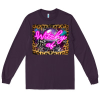 Plum Witchy Af Crystal Ball Long Sleeve Tee - LillyAllenDesigns
