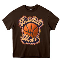 Chocolate Brown basketball mom Heavy Core Tee - JahusDesignShop