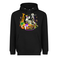 Black holstein mardi gras Heavyweight Hoodie - OliviaCreatesArt