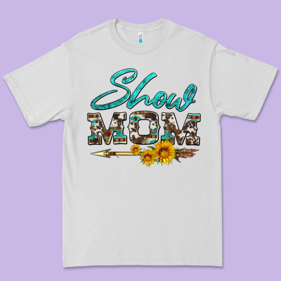 Show Mom Aztec Cowhide Sunflower And Arrow Premium Tee Designed By Artiststas