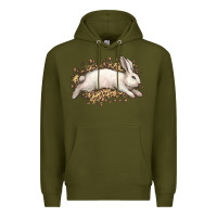 Army Green Bunny Rabbit leopard Easter Day Premium Hoodie - HowdyJamesFarm