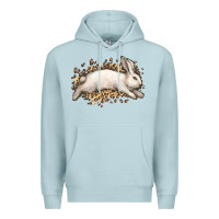 Blue Mist Bunny Rabbit leopard Easter Day Premium Hoodie - HowdyJamesFarm