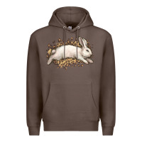Coffee Bunny Rabbit leopard Easter Day Premium Hoodie - HowdyJamesFarm