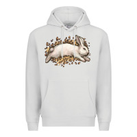 Dove Grey Bunny Rabbit leopard Easter Day Premium Hoodie - HowdyJamesFarm