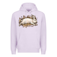 Lilac Bunny Rabbit leopard Easter Day Premium Hoodie - HowdyJamesFarm