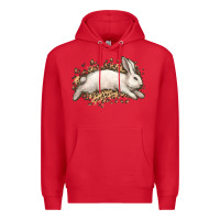 Red Bunny Rabbit leopard Easter Day Premium Hoodie - HowdyJamesFarm