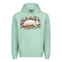 Seafoam Bunny Rabbit leopard Easter Day Premium Hoodie - HowdyJamesFarm