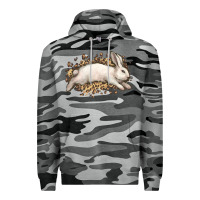 Slate Camo Bunny Rabbit leopard Easter Day Premium Hoodie - HowdyJamesFarm