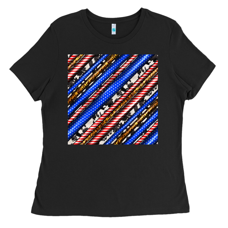 Western America Seamless Pattern Ladies Tee by BundleAndBundleShop | Teevron