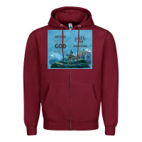 Burgundy nothing is impossible with cross Zipper Hoodie - TumblerDesignByShophia