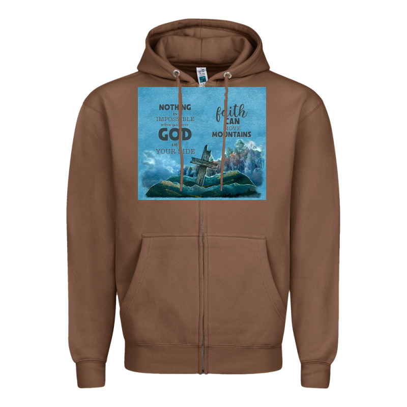 Nothing Is Impossible With Cross Zipper Hoodie by TumblerDesignByShophia | Teevron