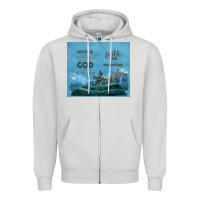 Dove Grey nothing is impossible with cross Zipper Hoodie - TumblerDesignByShophia