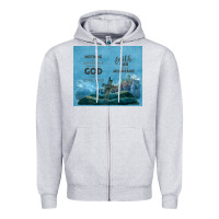 Heather Grey nothing is impossible with cross Zipper Hoodie - TumblerDesignByShophia