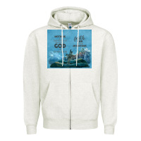 Oatmeal Heather nothing is impossible with cross Zipper Hoodie - TumblerDesignByShophia