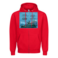Red nothing is impossible with cross Zipper Hoodie - TumblerDesignByShophia