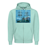 Seafoam nothing is impossible with cross Zipper Hoodie - TumblerDesignByShophia
