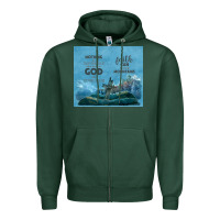Sports Green nothing is impossible with cross Zipper Hoodie - TumblerDesignByShophia