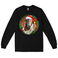 Black Boer Goat Christmas Long Sleeve Tee - LillyAllenDesigns