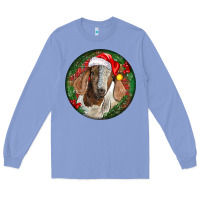 Colony Blue Boer Goat Christmas Long Sleeve Tee - LillyAllenDesigns