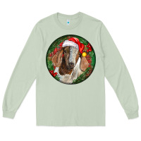 Matcha Boer Goat Christmas Long Sleeve Tee - LillyAllenDesigns