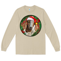 Mushroom Boer Goat Christmas Long Sleeve Tee - LillyAllenDesigns