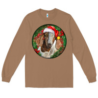 Toasted Coconut Boer Goat Christmas Long Sleeve Tee - LillyAllenDesigns